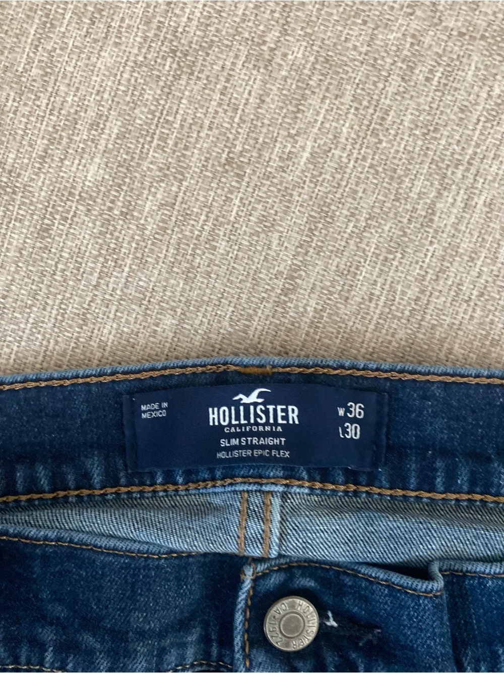 Hollister slim straight epic flex jeans 36x30 - Picture 5 of 6